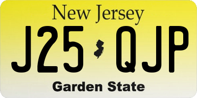 NJ license plate J25QJP