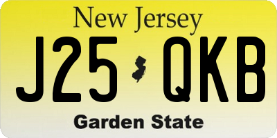 NJ license plate J25QKB