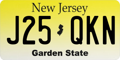 NJ license plate J25QKN