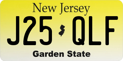 NJ license plate J25QLF