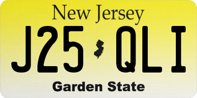 NJ license plate J25QLI