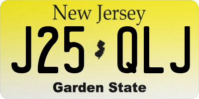 NJ license plate J25QLJ