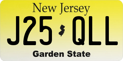 NJ license plate J25QLL