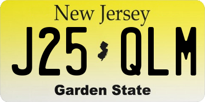 NJ license plate J25QLM