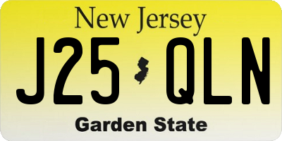 NJ license plate J25QLN