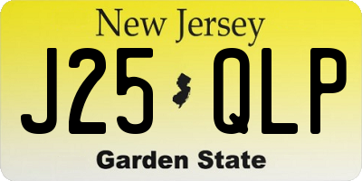 NJ license plate J25QLP