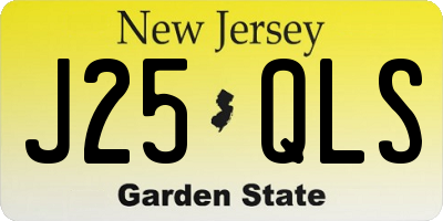 NJ license plate J25QLS