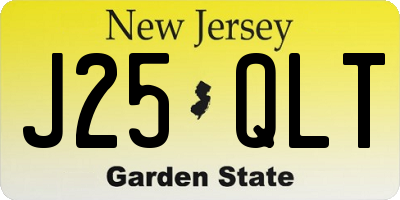 NJ license plate J25QLT