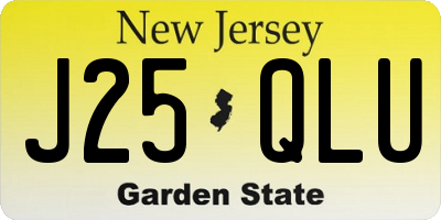 NJ license plate J25QLU