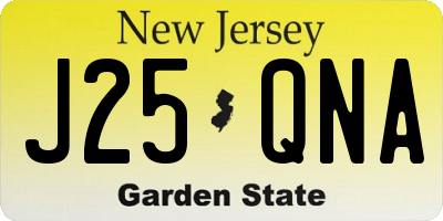 NJ license plate J25QNA