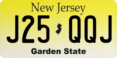 NJ license plate J25QQJ