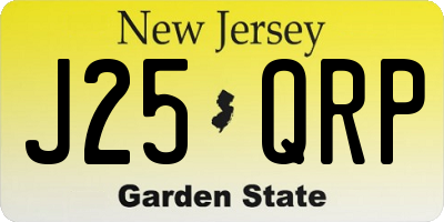 NJ license plate J25QRP