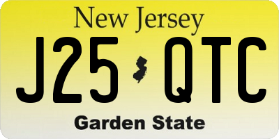 NJ license plate J25QTC