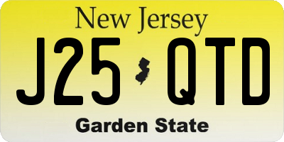 NJ license plate J25QTD