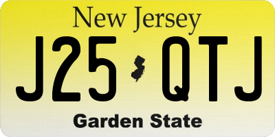 NJ license plate J25QTJ