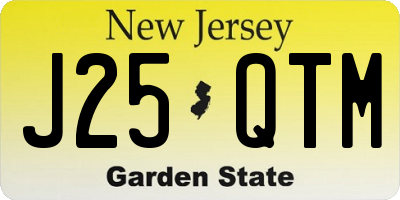 NJ license plate J25QTM