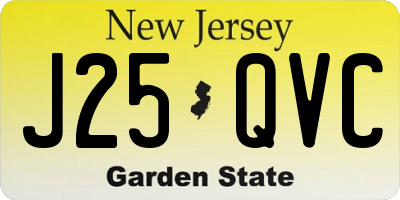 NJ license plate J25QVC