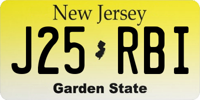 NJ license plate J25RBI