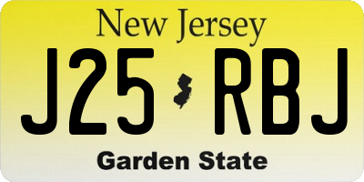 NJ license plate J25RBJ