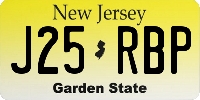 NJ license plate J25RBP