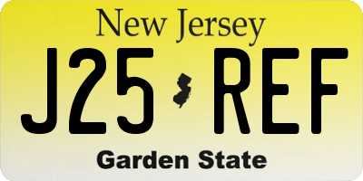 NJ license plate J25REF
