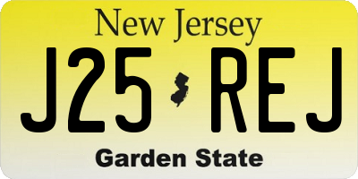 NJ license plate J25REJ