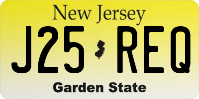 NJ license plate J25REQ