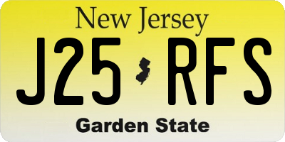 NJ license plate J25RFS