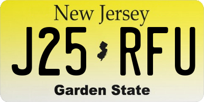 NJ license plate J25RFU