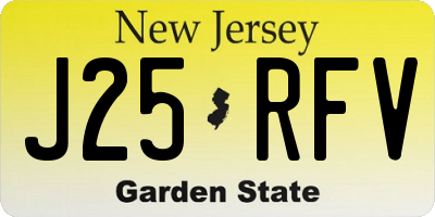 NJ license plate J25RFV