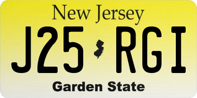 NJ license plate J25RGI