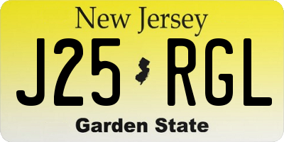 NJ license plate J25RGL