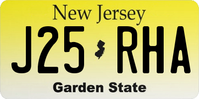 NJ license plate J25RHA