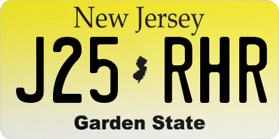 NJ license plate J25RHR