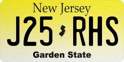 NJ license plate J25RHS