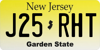 NJ license plate J25RHT