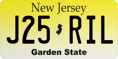 NJ license plate J25RIL