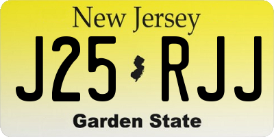 NJ license plate J25RJJ