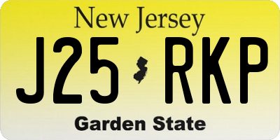 NJ license plate J25RKP