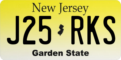 NJ license plate J25RKS