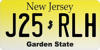NJ license plate J25RLH