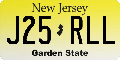 NJ license plate J25RLL