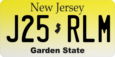NJ license plate J25RLM