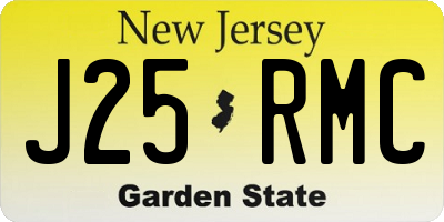 NJ license plate J25RMC