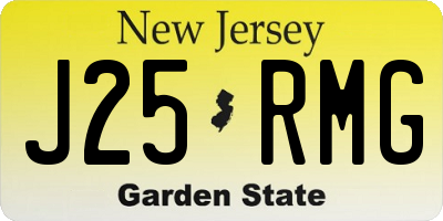 NJ license plate J25RMG