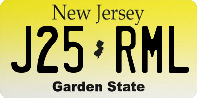 NJ license plate J25RML