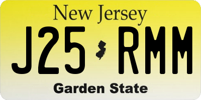 NJ license plate J25RMM