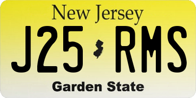 NJ license plate J25RMS