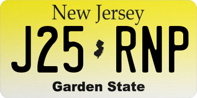 NJ license plate J25RNP