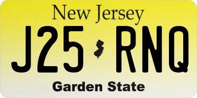 NJ license plate J25RNQ